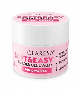 Builder Gel ART.ROZNE CLARESA Soft&Easy Pink Waffle 45 g — sculpting nail gel