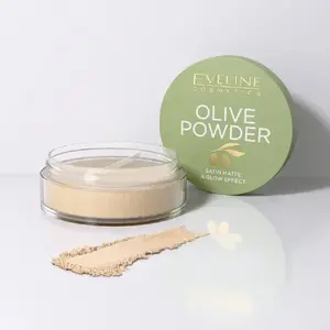 Sausa sejas pūderis Ecocera Eveline Olive Satin Matte 8 g — jutīgai un sausai ādai