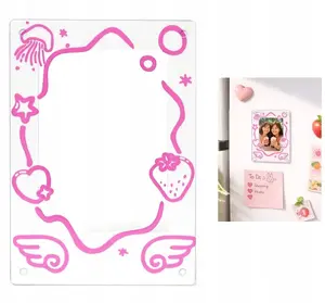 Photo magnet frame LoveInstant for Instax Mini & instant prints — pink wing design