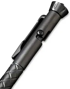 Taktiskā pildspalva RUI CP-02B Coronet Titan Black — metāla korpuss, kabatas klipsis