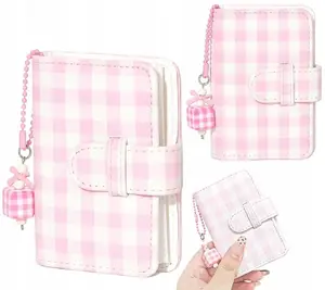 Pocket Photo Album LoveInstant for 28 Instax Mini / Instax Mini 12 / 40 / 11 / 99 / 41 / Evo / Liplay – ZINK-compatible, grid pattern, pink