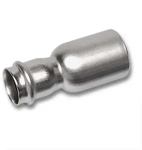 Stainless steel SANHA reducer coupling 22 x 18 mm for pipe connections