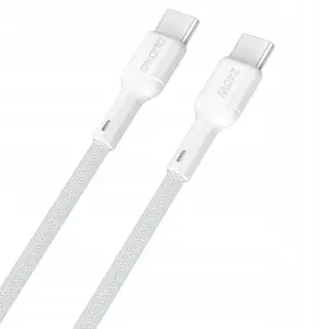 USB-C to USB-C cable Dudao 2 m white – durable data and charging cable
