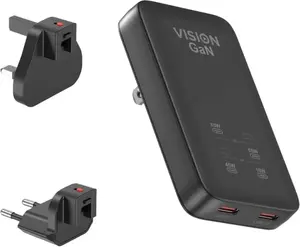 Charger VISION USB-C 65W with EU and UK plugs, model TC-PUSBC/65