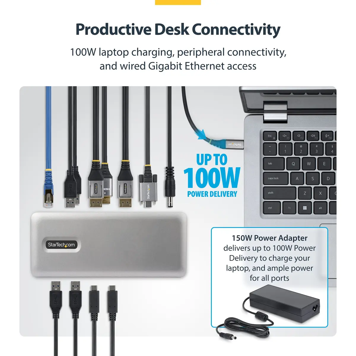 StarTech.com USB-C Triple 4K Docking Station 100W PD Photo 4