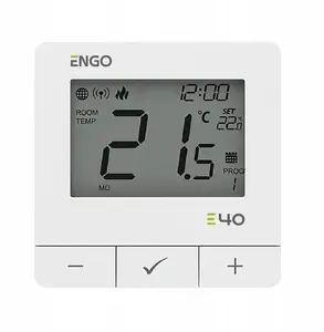 Терморегулятор Engo E40-BATW — программируемый батарейный интернет-термостат ZigBee/868MHz, белый
