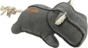 Pet toy D&D Hipopotam gray 30x14 cm — D&D plush chew toy for dogs