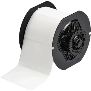 Drukas etiķete Brady B33-25-424 — balta pašlīmējoša papīra, 15 × 10 cm, 350 uzlīmes/rullī