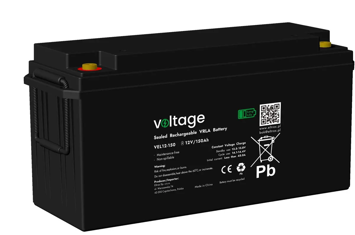 Battery voltage AGM Long Life 12V 150Ah Photo 2