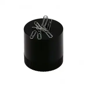 Paperclip dispenser Staples Clip-Boy 2000 — Black plastic, 74×74×78 mm