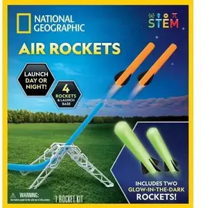 Air Foam Rocket by National Geographic — Foam Launcher Toy for Outdoor Play