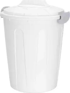 Atkritumu tvertne H&S Decoration modelis Y54980740 balta — sadzīves atkritumu konteiners