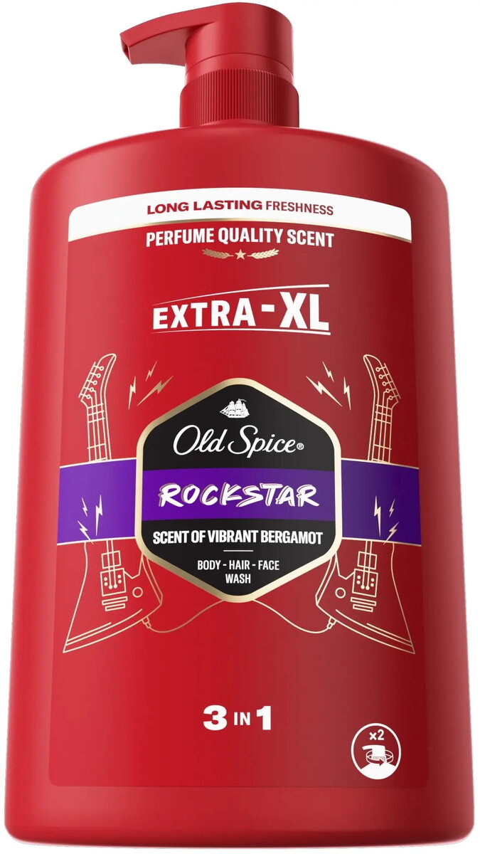 Dušas želeja Old Spice 3‑1 Rockstar