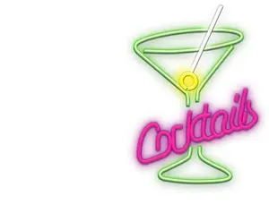 TelForceOne Neon PLEXI LED COCKTAILS holiday decoration — pink & green