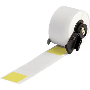 Self-adhesive die-cut printer labels Brady M6-23-427-YL — transparent/yellow, 2.54×10.2 cm, 100 pcs