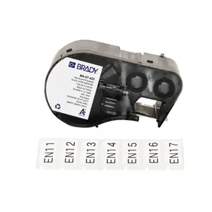 Self-adhesive polyester printer labels Brady M4-47-422, black on white, 2.54×1.27 cm, 480 pcs