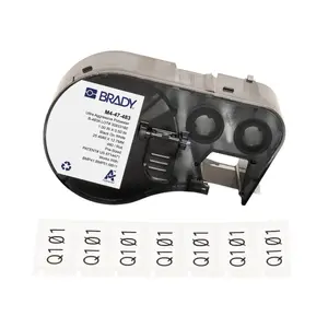 Self-adhesive polyester printer labels Brady M4-47-483 — 2.54×1.27 cm, black on white, 480 pcs