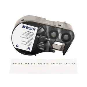 Self-adhesive printer labels Brady M4-48-417, vinyl, black on white, 1.91×2.54 cm, 200 per roll