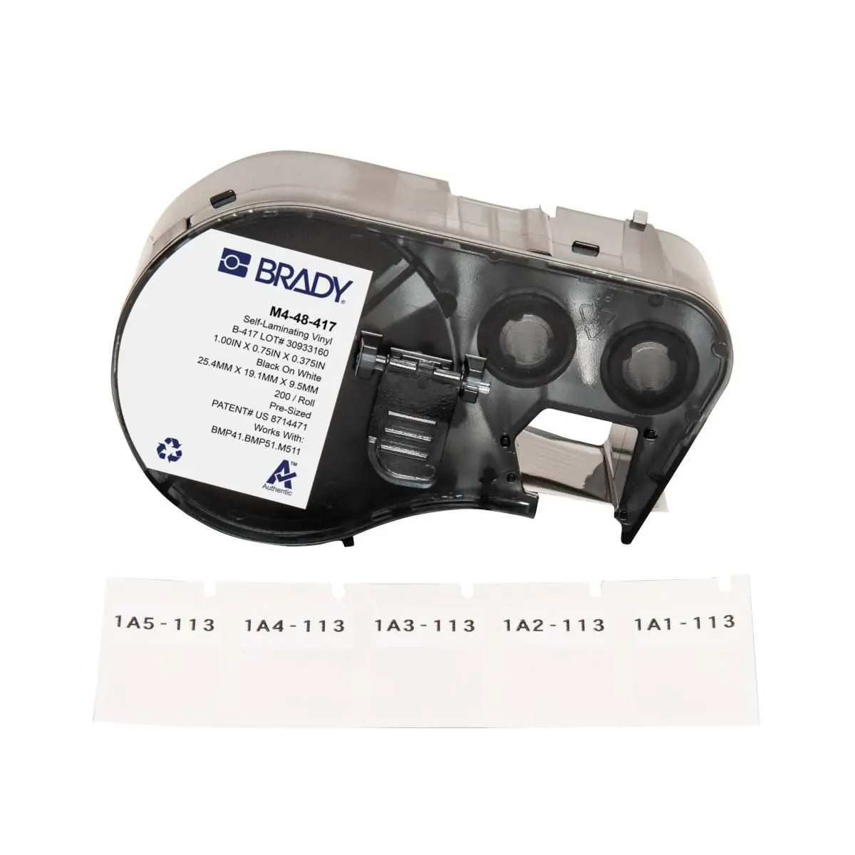 Brady M4-48-417 pašlīmējošas vinila etiķetes Photo 6