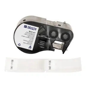 Self-adhesive printer label Brady M4-51-417 — vinyl, 2.54×6.35 cm, black on white, 110 pcs