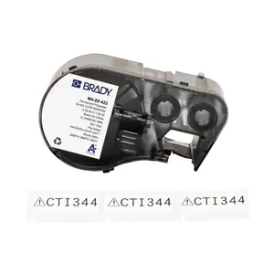 Self-adhesive Polyester Labels Brady M4-89-422, Black on White, 1.27×3.81 cm, 180 labels