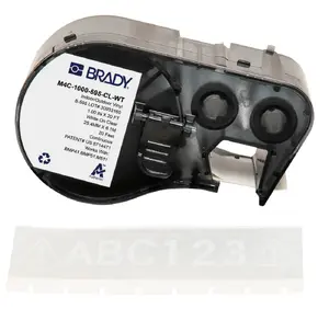 Printer label Brady M4C-1000-595-CL-WT — translucent white self-adhesive continuous, 2.54 cm width, 1 pc