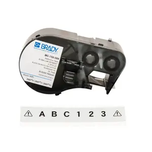 Self-adhesive Continuous Printer Label Brady MC-750-584 — Black on White, 1.9 cm × 7.62 m