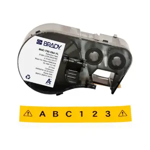 Label roll for Brady BMP41/BMP51/BMP53/M511, MPN M4C-750-584-YL, yellow adhesive labels