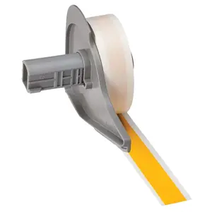 Label tape Brady M7C-500-595-YL — continuous yellow, 12.7 mm x 15.24 m, permanent acrylic adhesive