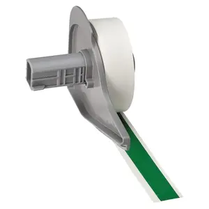 Label tape Brady M7C-500-595-GN — continuous green, 12.7 mm x 15.24 m, permanent acrylic adhesive