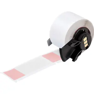 Self-adhesive Die-cut Printer Labels Brady M6-21-427-RD, 2.54×6.35 cm, transparent/white, 100 per roll