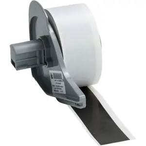 Label tape Brady M7C-1000-595-BK — continuous black, 25.4 mm x 15.24 m, permanent acrylic adhesive