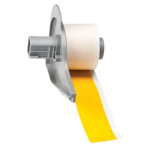 Label tape Brady M7C-1000-595-YL – continuous yellow, 25.4 mm × 15.24 m, permanent acrylic