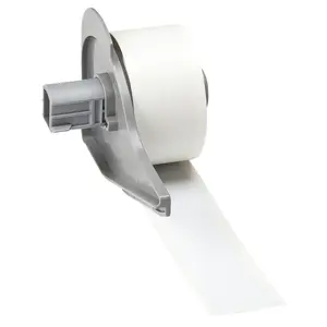 Label tape Brady M7C-1000-595-WT — continuous yellow, 2.54 cm x 15.24 m, permanent acrylic adhesive