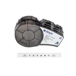 Self-adhesive continuous printer label Brady M21-500-581-WT — white, width 1.27 cm, length 6.4 m