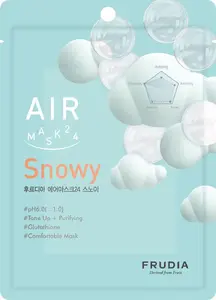 Тканевая маска для лица Frudia Air Mask 24 Snowy для тусклой кожи, одноразовая увлажняющая процедура