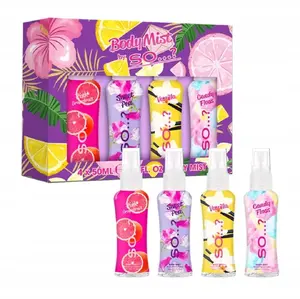 Ķermeņa smidzinātāju komplekts Grace Cole — 4 x 50 ml: Pink Grapefruit, Vanilla, Candy Floss, Sweet Pea