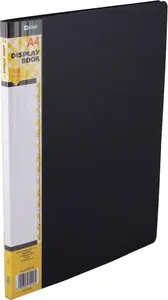 Presentation wallet D.Rect model 447685 — black, 10 clear pockets for documents