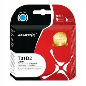 Картридж с чернилами Asarto для Epson T01D2 / C13T01D200 — голубой (cyan) — 20 000 стр.