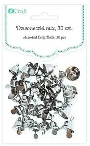 DP Craft Dzwoneczki srebrne — decorative silver bells by DP Craft