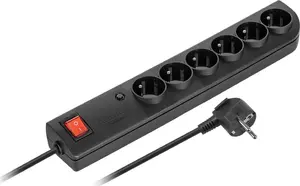Сетевой фильтр Elgotech PSF4-605-2 с защитой от перенапряжения 6 розеток 5 м черный