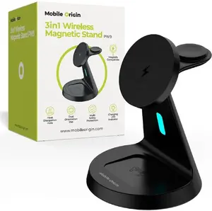 Mobile Origin 3in1 Wireless Magnetic Stand PW9 — wireless charger, magnetic phone mount, charging stand