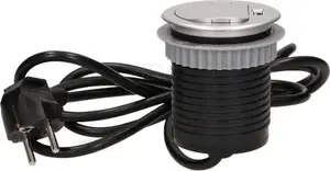 Recessed countertop power outlet ORNO OR-AE-1373 with cover and USB charger 1×250V AC