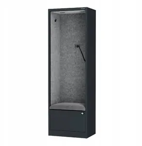 Acoustic Booth Jan Nowak Sally MentalBox 600 mm — anthracite frame, grey seat