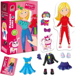 Магнитная набор-одевалка Roter Kafer Alice & Polly – 446915, магнитные аксессуары для куклы