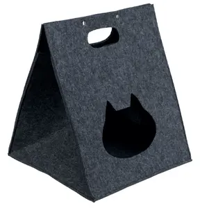 Cat scratching post Trixie Antonia – grey, indoor, 400×400×480 mm