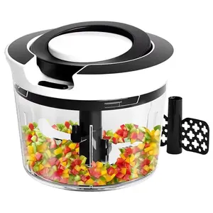 KETLER mini handheld chopper 900 ml — manual food chopper with blades and whisk, foldable handle, non-slip base