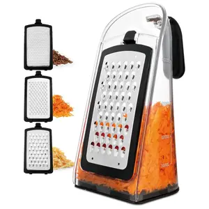 Grater KETLER Ergonomic 3in1 with collection container — 3 interchangeable grating inserts, non-slip handle