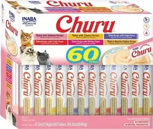 Лакомство для кошек Inaba Foods Churu ассорти тунец 60 x 14 г паучи