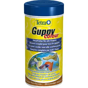 Сухой хлопьевидный корм Tetra Guppy Colour 0.25 L — для гуппи и тропических аквариумов